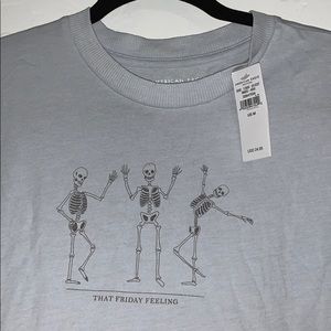 NWT AE Skeleton Shirt